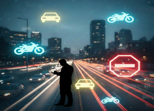 Fahri trafik müfettişliği sisteminin nasıl işlediğini anlatan temsili görsel