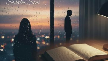 Sessizce Sevdim Seni adlı aşk şiirini simgeleyen duygusal görsel