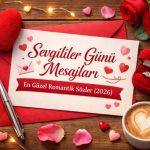 Sevgililer Günü mesajları romantik konsept görsel